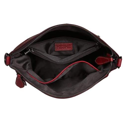 Wine Leather Crossbody Purses for VIP Ladies