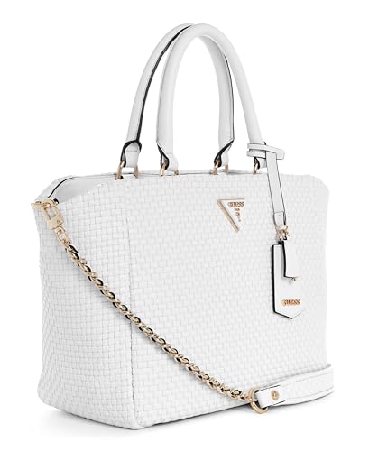 GUESS White Etel Girlfriend Satchel with Top Handles