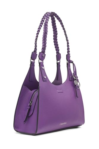 Calvin Klein Shelly Novelty Satchel in Grape Color