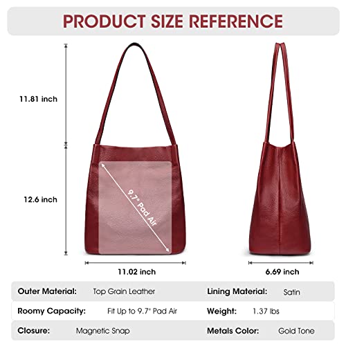 Kattee VIP Leather Totes with Magnetic Snap Closure