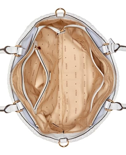 GUESS White Etel Girlfriend Satchel with Top Handles