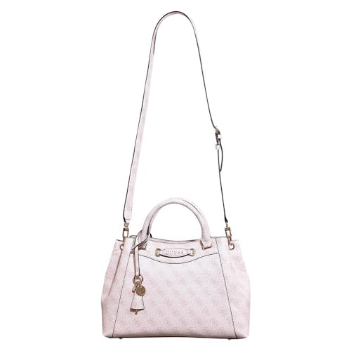 GUESS Women's Emera Girlfriend Satchel, Blush Logo, VIP Shopping