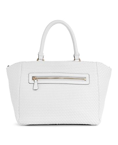 GUESS White Etel Girlfriend Satchel with Top Handles