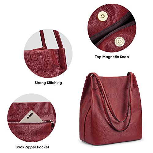 Kattee VIP Leather Totes with Magnetic Snap Closure