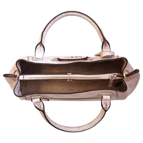 GUESS Women's Emera Girlfriend Satchel, Blush Logo, VIP Shopping