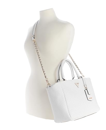 GUESS White Etel Girlfriend Satchel with Top Handles