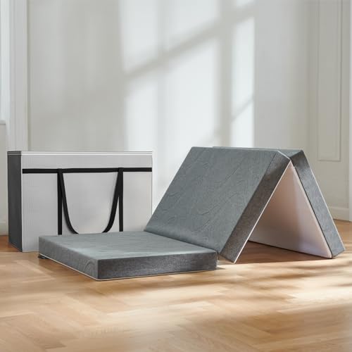 Molblly Folding Memory Foam Mattress, Twin Size, Grey