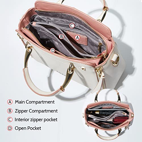 Women's Leather Top-handle Handbags with Adjustable Strap