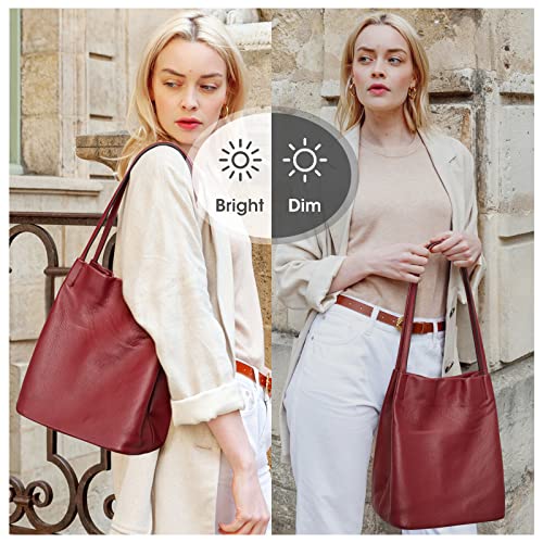 Kattee VIP Leather Totes with Magnetic Snap Closure