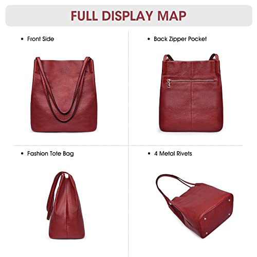 Kattee VIP Leather Totes with Magnetic Snap Closure