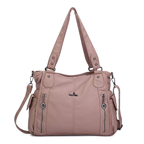 Angelkiss Pink Women's VIP Shoulder Bag with Multiple Pockets
