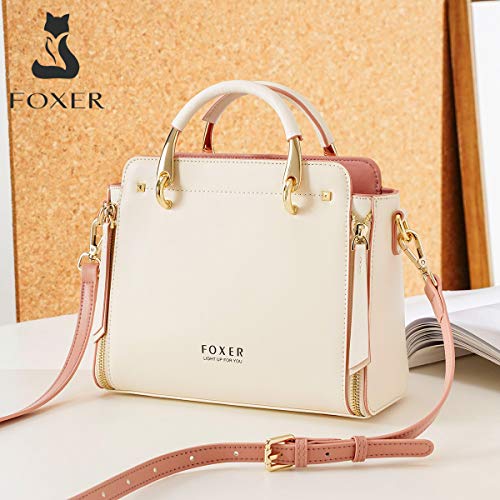 Women's Leather Top-handle Handbags with Adjustable Strap