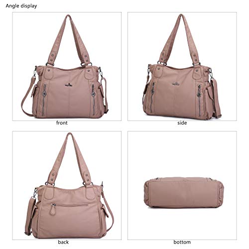 Angelkiss Pink Women's VIP Shoulder Bag with Multiple Pockets
