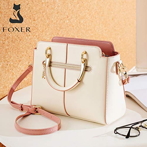 Women's Leather Top-handle Handbags with Adjustable Strap