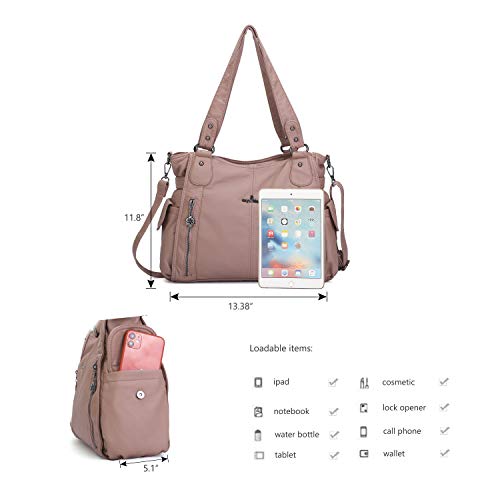 Angelkiss Pink Women's VIP Shoulder Bag with Multiple Pockets