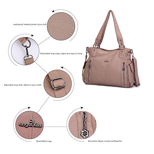 Angelkiss Pink Women's VIP Shoulder Bag with Multiple Pockets