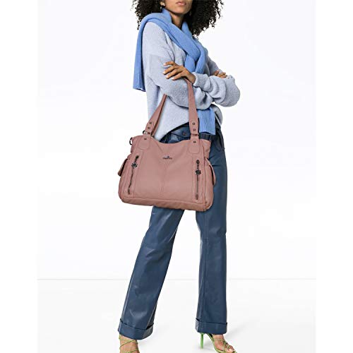 Angelkiss Pink Women's VIP Shoulder Bag with Multiple Pockets