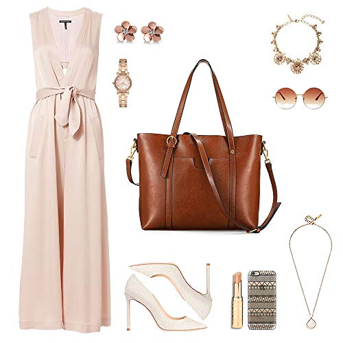 Kattee Women's Leather Tote Crossbody Shoulder Handbag VIP