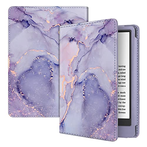 Lilac Marble Book Style Case for Kindle 2022