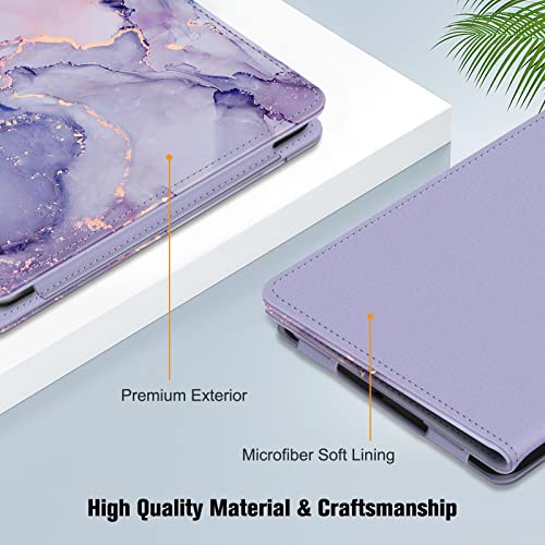 Lilac Marble Book Style Case for Kindle 2022