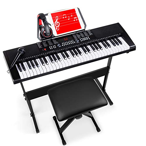 61-Key Beginners Electronic Keyboard Piano Set VIP Bundle