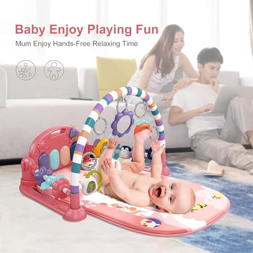 Baby Gym Play Mat with Piano & Toys