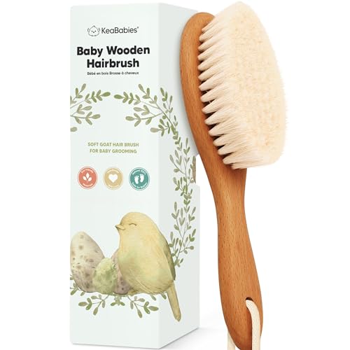 VIP Baby Hair Brush - Soft Goat Bristles, Cradle Cap Grooming