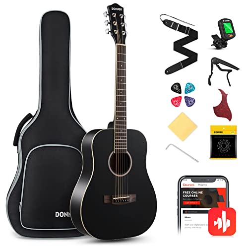 Donner Acoustic Guitar Bundle Kit for Adult Beginners