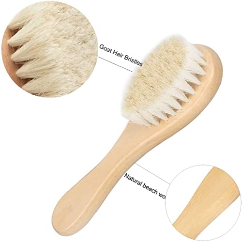 Soft Goat Bristle Baby Hair Brush Comb Set