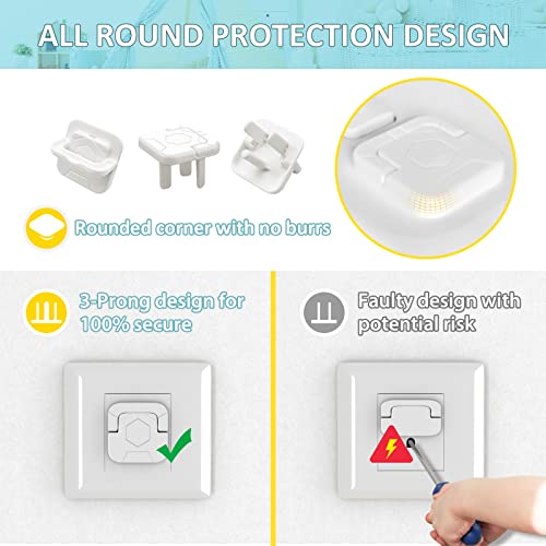 60 Pack Baby Proofing Outlet Covers for Child Safety