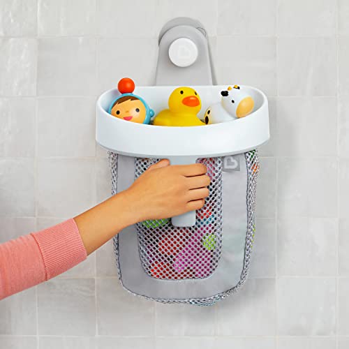 Munchkin hanging bath toy storage, quick-drying mesh, grey
