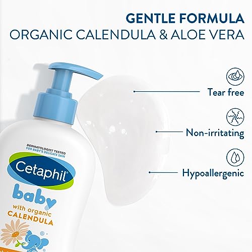 Cetaphil Baby Wash & Shampoo - Organic Calendula 400ml