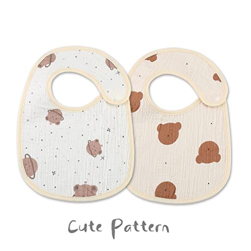 Organic Muslin Cotton Baby Bibs, 6-Pack VIP Bundle