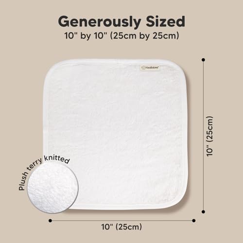 6-Pack Organic Bamboo Baby Washcloths - Ultra Soft