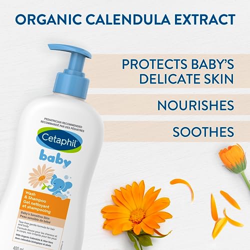 Cetaphil Baby Wash & Shampoo - Organic Calendula 400ml