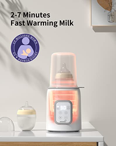 GROWNSY VIP Baby Bottle Warmer with Timer & LCD Display