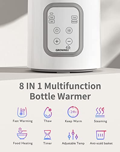 GROWNSY VIP Baby Bottle Warmer with Timer & LCD Display