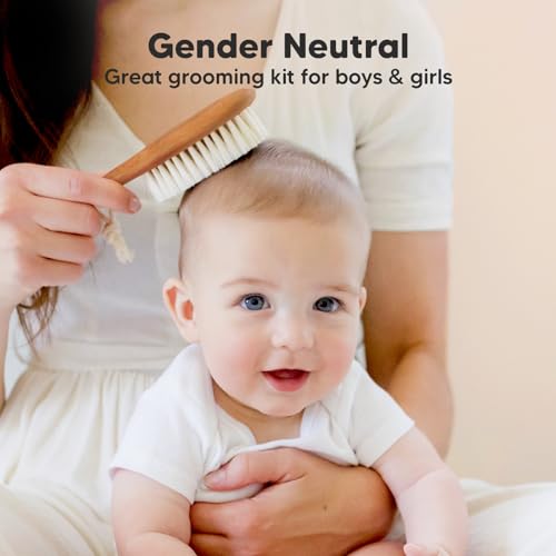 VIP Baby Hair Brush - Soft Goat Bristles, Cradle Cap Grooming