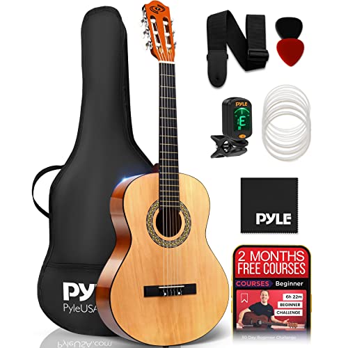 PYLE 36" Classical Acoustic Guitar Kit - 3/4 Size