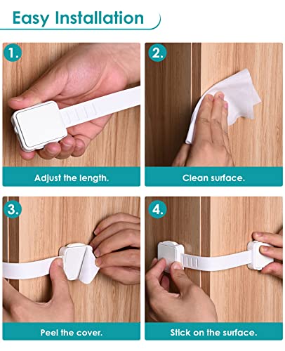 VIP 6 Pack Child Safety Locks for Cabinets