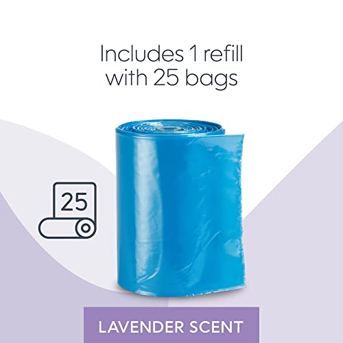 Portable Diaper Genie Bag Dispenser with Lavender Refill