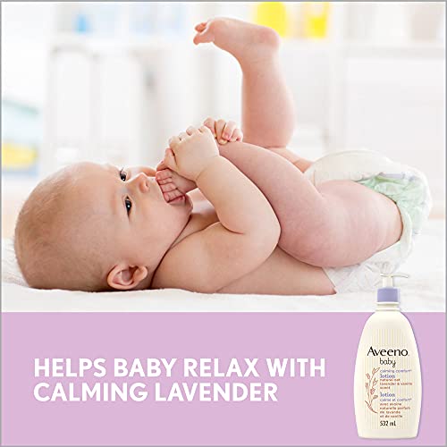 Aveeno Baby Calming Lotion, Lavender Vanilla Scents, 227mL