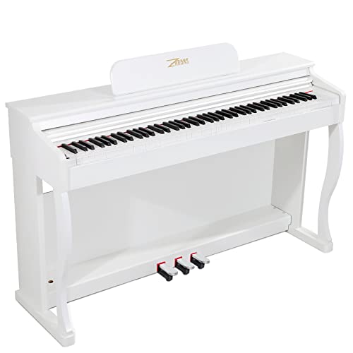 ZHRUNS Digital Piano with 88 Hammer Keys (White)
