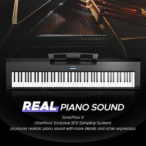Starfavor SP-20 Digital Piano with Bluetooth Wireless, 88 Keys