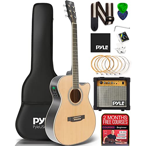 PYLE 40” Acoustic Electric Guitar Kit - VIP Shopping