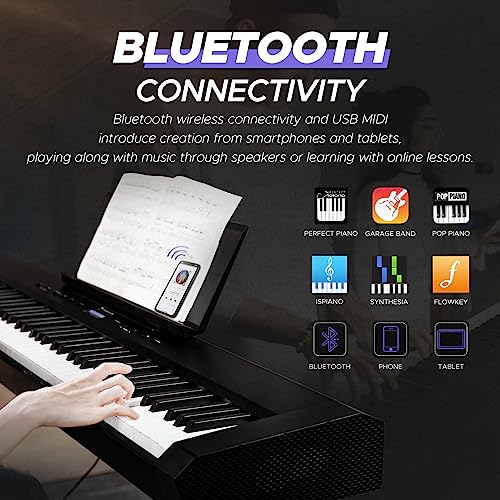Starfavor SP-20 Digital Piano with Bluetooth Wireless, 88 Keys