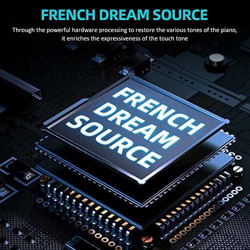 ZHRUNS Digital Piano with 88 Hammer Keys (White)