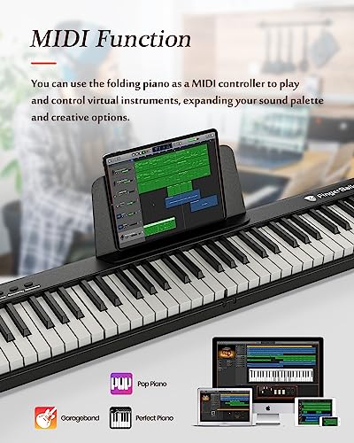 Portable Piano Keyboard, 88 Key, Full Size, Bluetooth MIDI