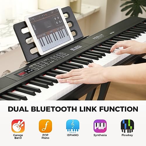 Fesley 88-Key Digital Piano Keyboard with Accessories
