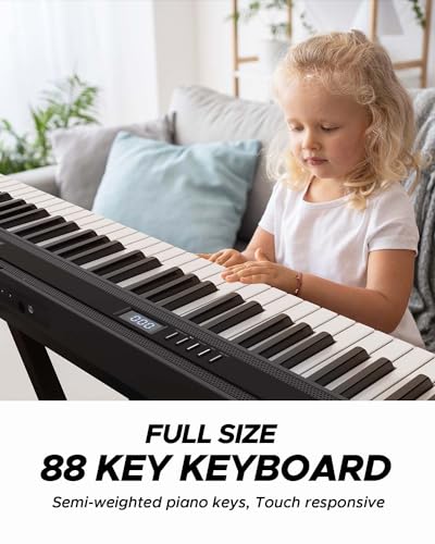 Compact Bluetooth Digital Piano with Full 88 Keys